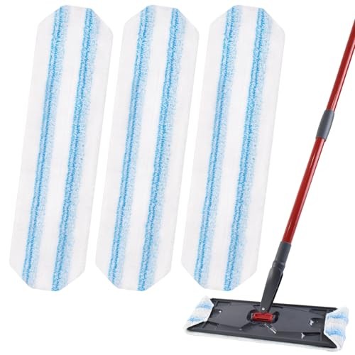 Mop Replacement Pads for OCedar H2prO Flat Mop System, 3 Pack Mop Pads for
