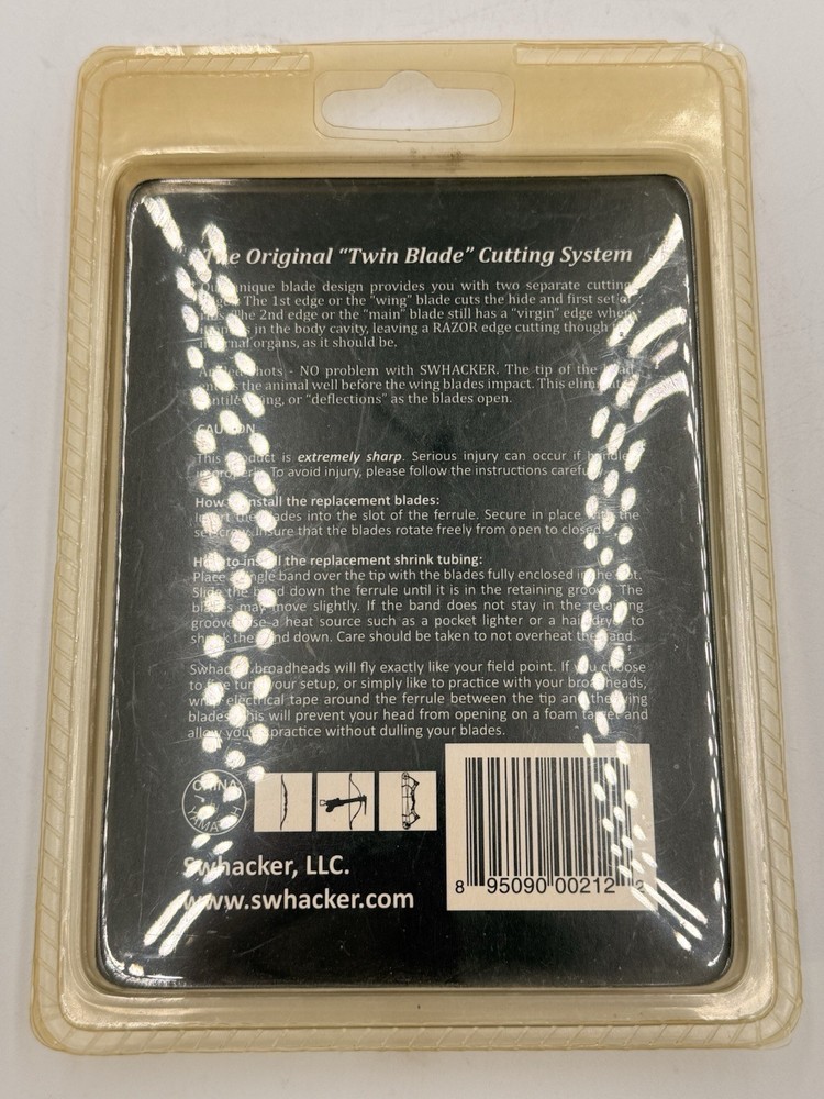 swhacker 100 grain blade sets 6 Honed Razor Sharp Stainless Steel Replacements