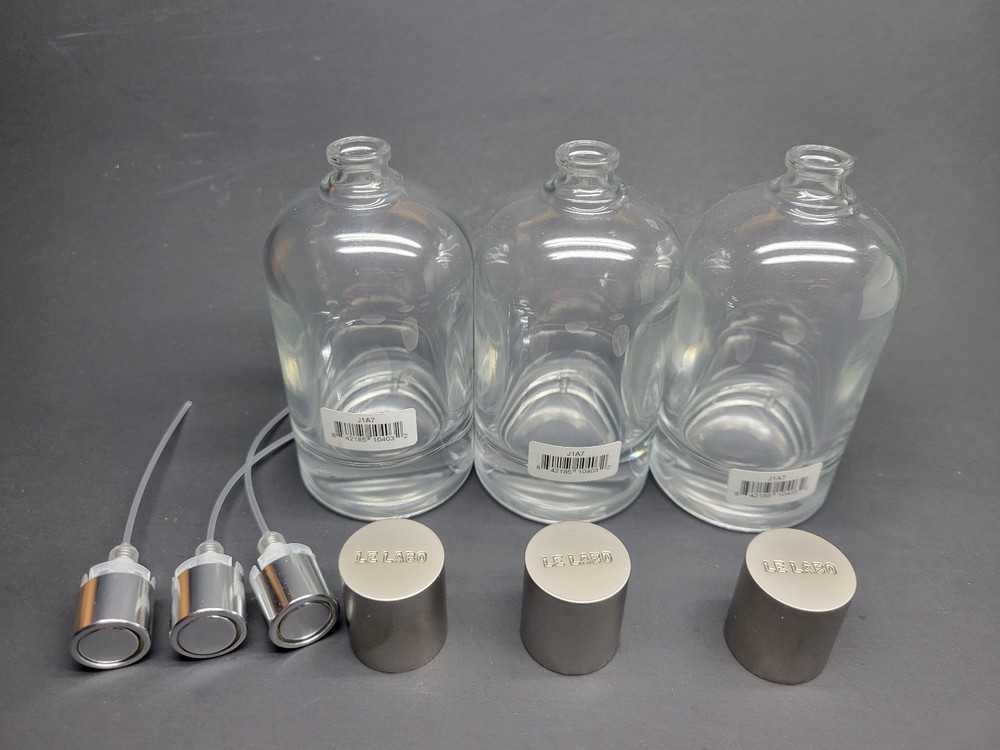 3 Pack Empty Cologne Perfume 3.4oz / 100mL Glass Bottle Atomizer Spray "Le Labo"