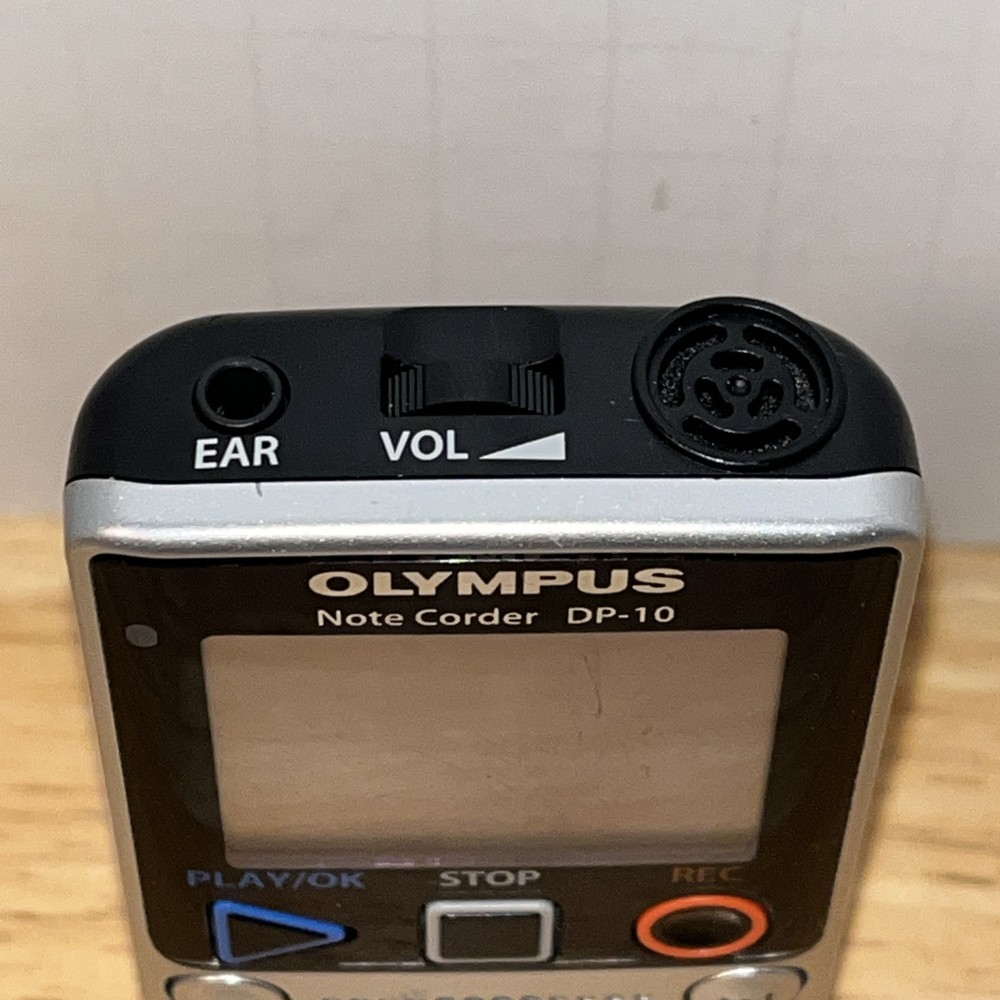 Olympus Note Corder DP-10 Compact Digital Recorder 4 Speed Playback Works