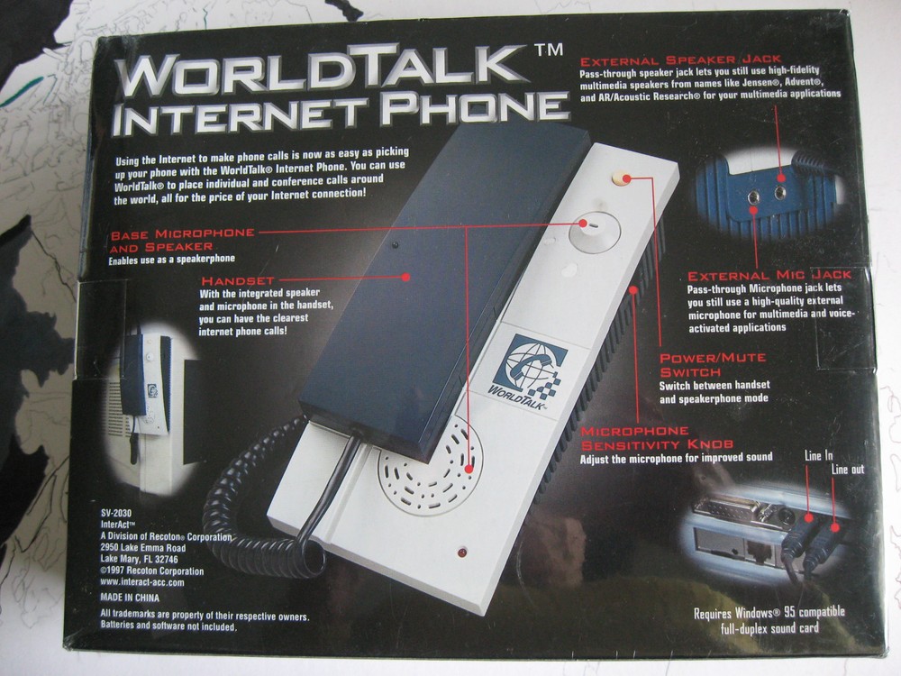 InterAct Multimedia Products World Talk Internet Phone SV-2030 New
