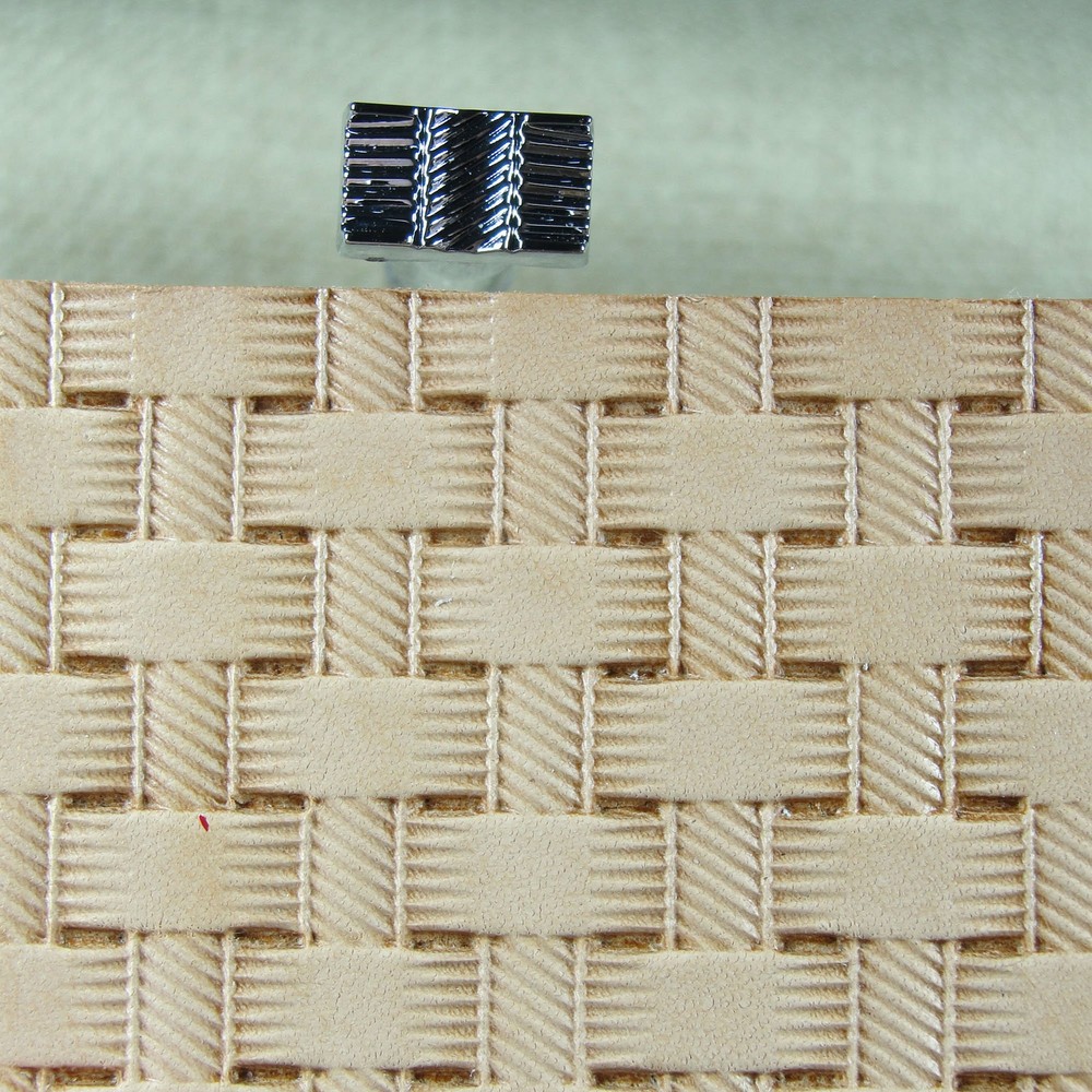 Leather Stamping Tool - #X510S Rope Basket Weave Stamp