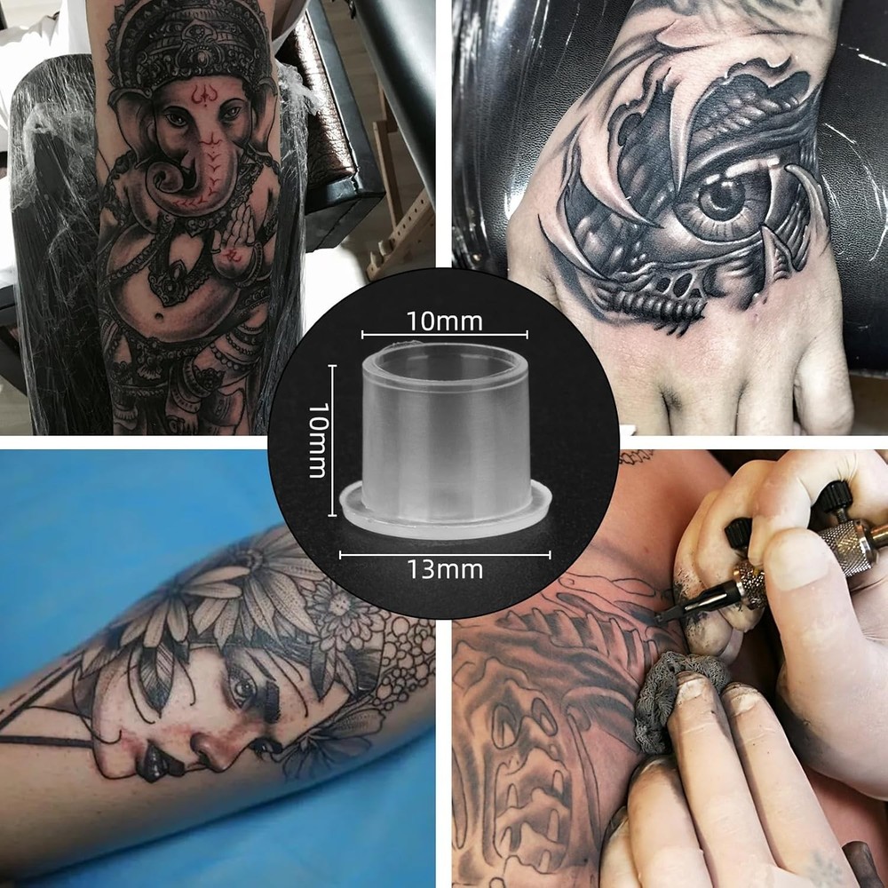 Versatile 300pcs Tattoo Ink Cups Set - Small, Medium, Large - Durable Design