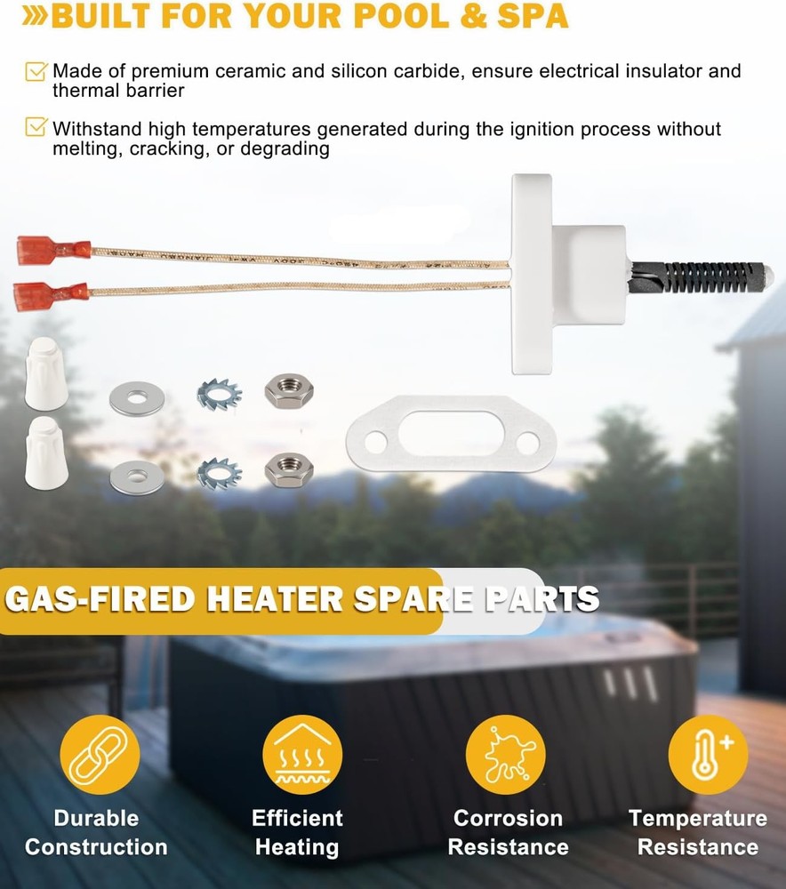 for Zodiac Jandy R0457502 JXi Heater 200-400 Hot Tub Spa Hot Surface Igniter Kit