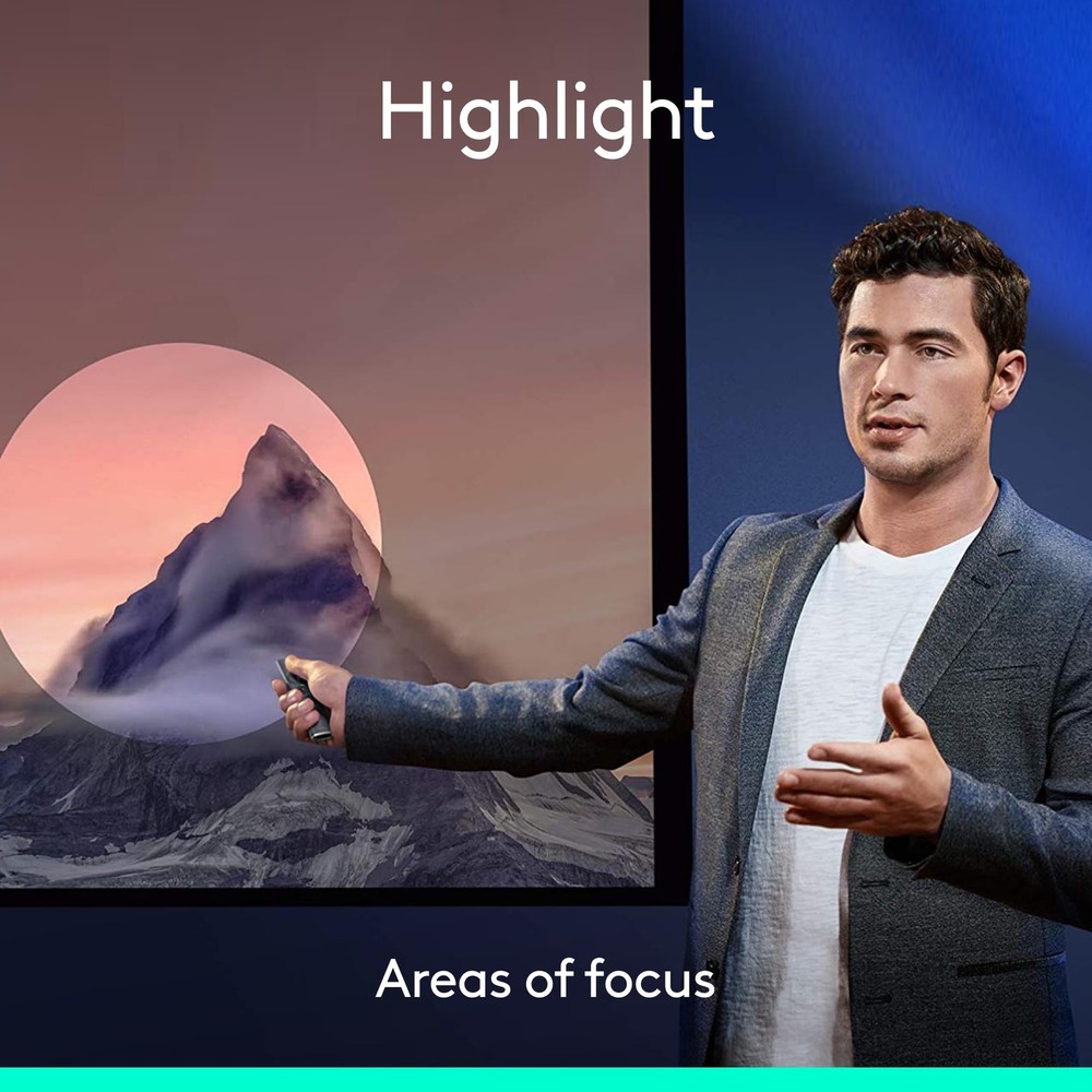 Wireless Presentation Remote Bluetooth Laser Pointer 30m Range Logitech Clicker