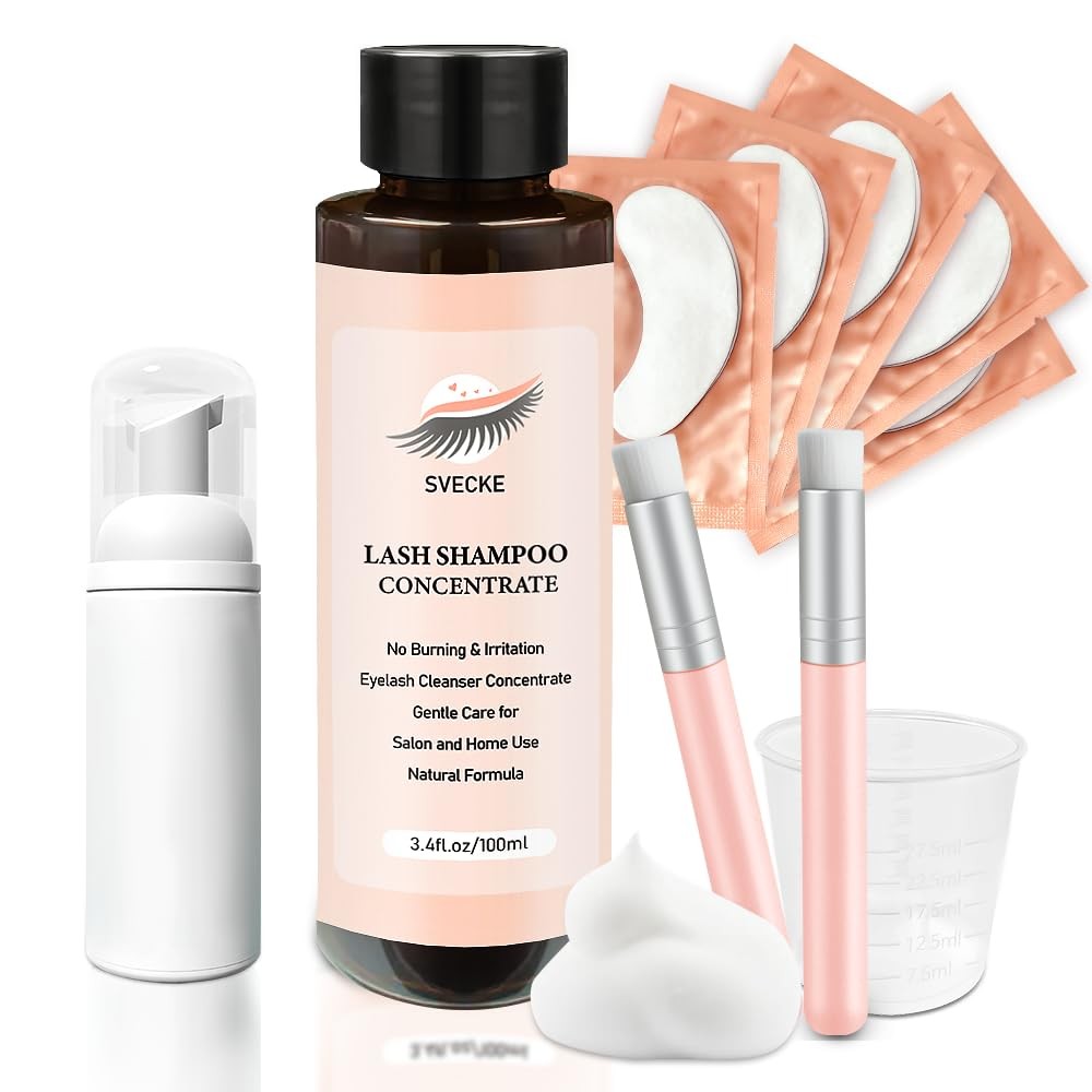SVECKE Lash Concentrate Shampoo 100ml for Extension, 100ml, Clear