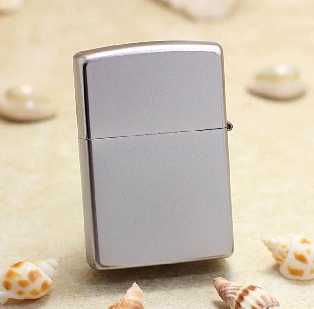 New Zippo oil Lighter skeleton Silver with box