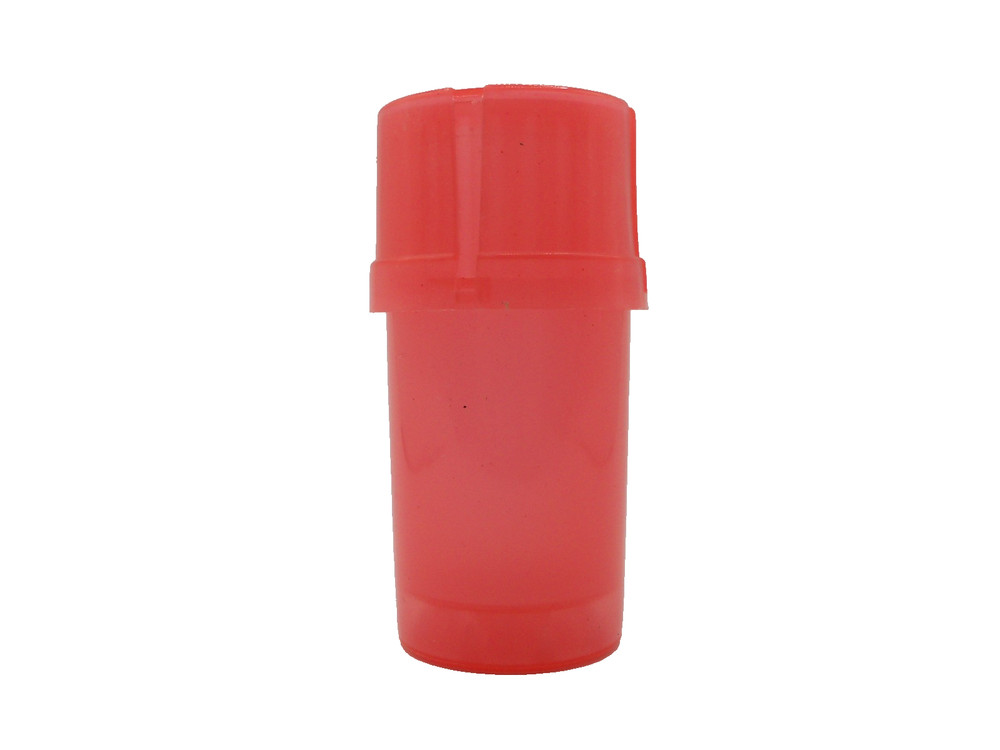 Plastic Herb Grinder with Storage Jar Red - 2 pcs