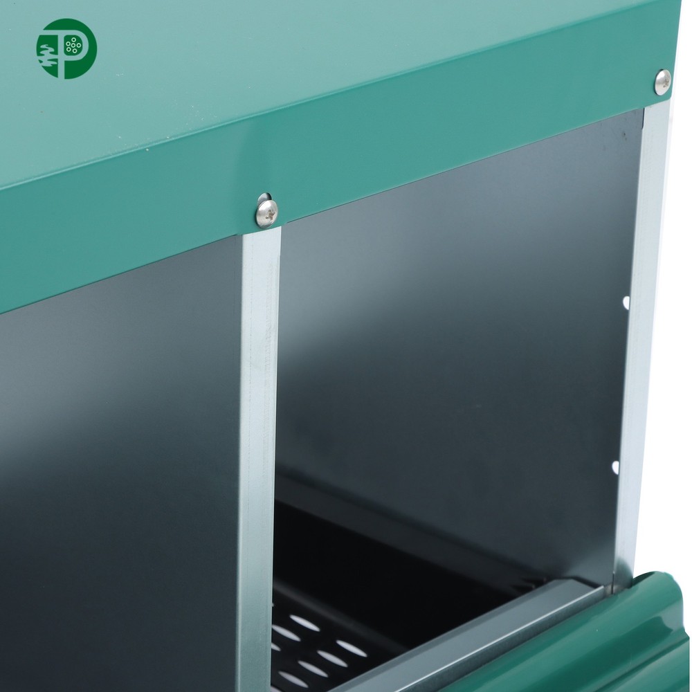 Chicken Nesting Boxes With Perch Metal Chicken Egg Laying 4 Hole Nesting Box