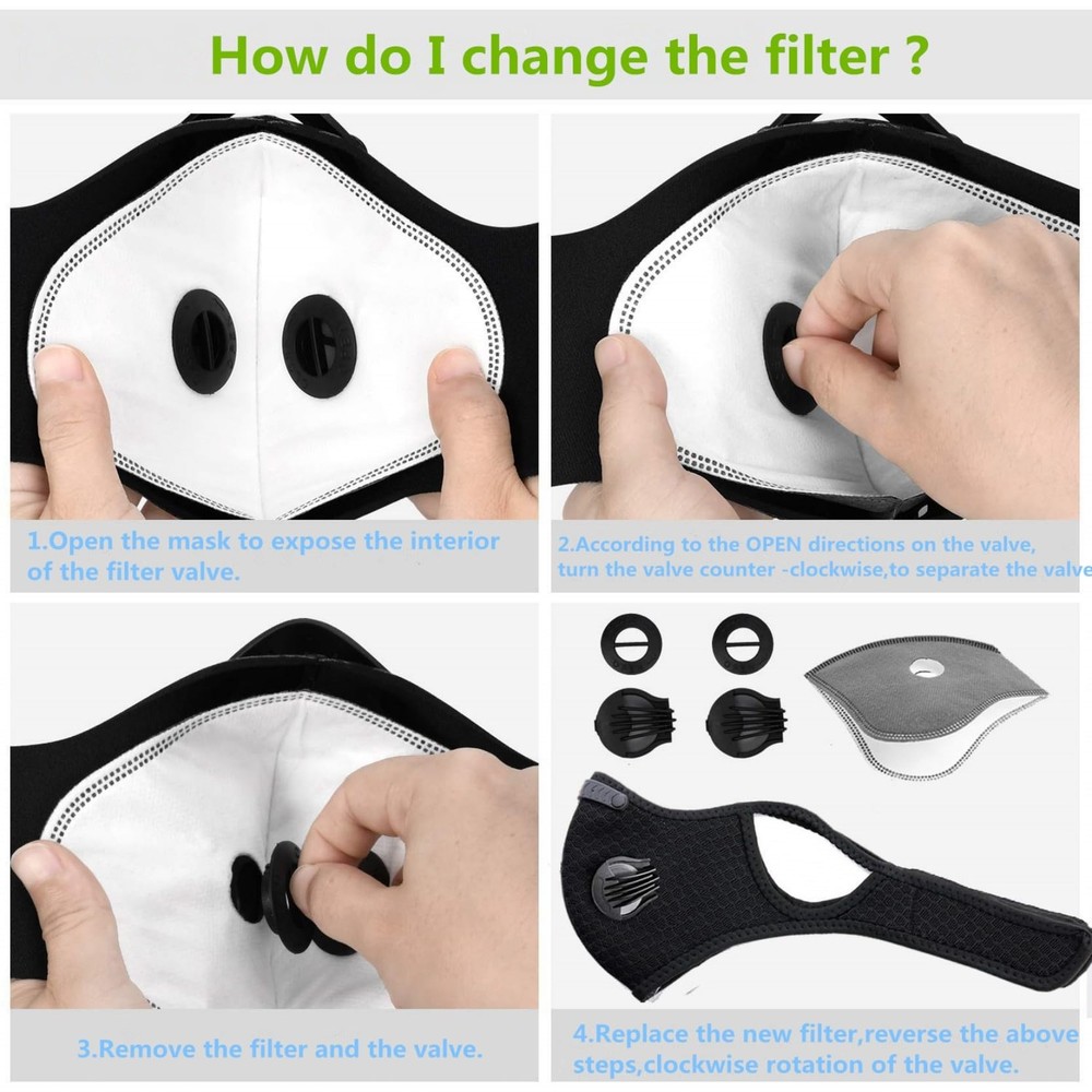 Loops Painter Face Dust Mask,Reusable Extra with 8 Activated Carbon Filters 2...