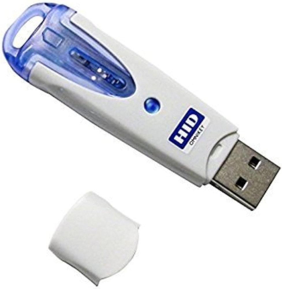 HID 6121 Mobile USB Smart Card Reader (R61210320-2) for Sim-Sized Smart Cards