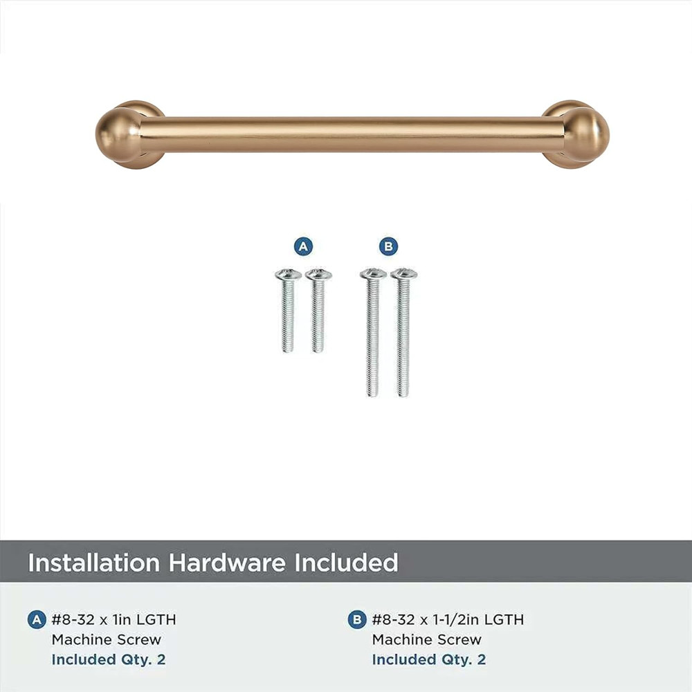 10 Pack 8" Honey Bronze Cabinet Pulls - Durable Brass Hardware Set