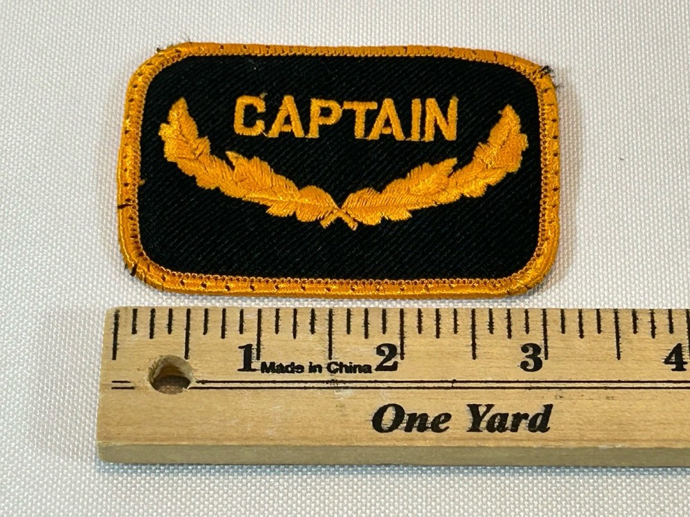 Vintage Trucker Snapback Hat Cap Patch Replacement Captain Gold Leaf Embroidered