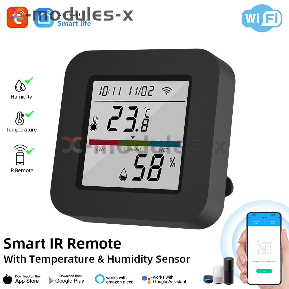 Tuya Smart WIFI Bluetooth Thermo-Hygrometer with IR Remote Controller Function