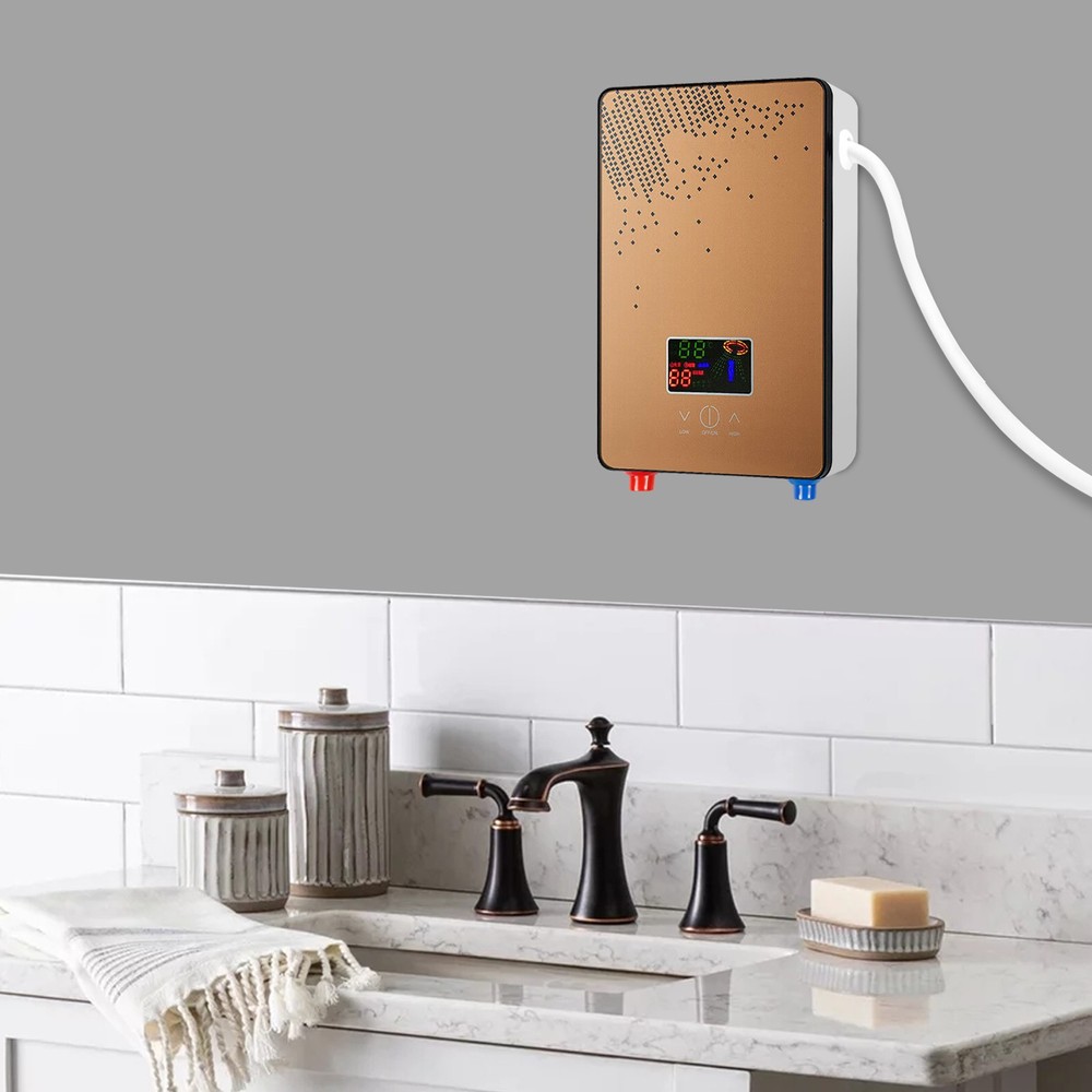 4500W Tankless Hot Water Heater Electric Instant Water Heater with Shower Head