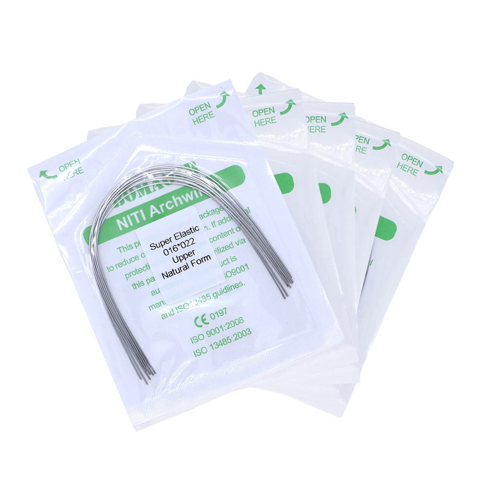 30×Dental Ortho Super Elastic Niti Rectangular Arch Wire Natural 16×22 Upper