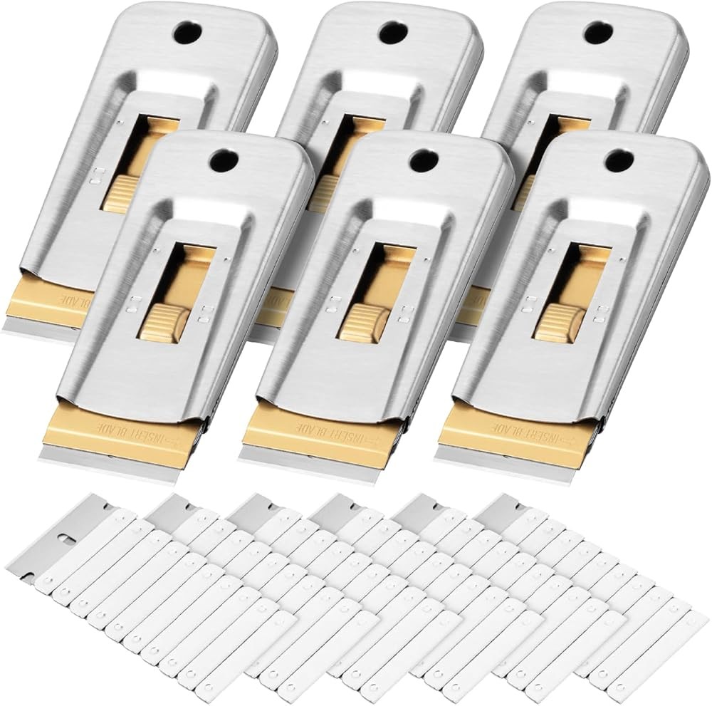 Bates- Metal Blade Scraper,30 Extra Blades, Scraper for Cleaning,