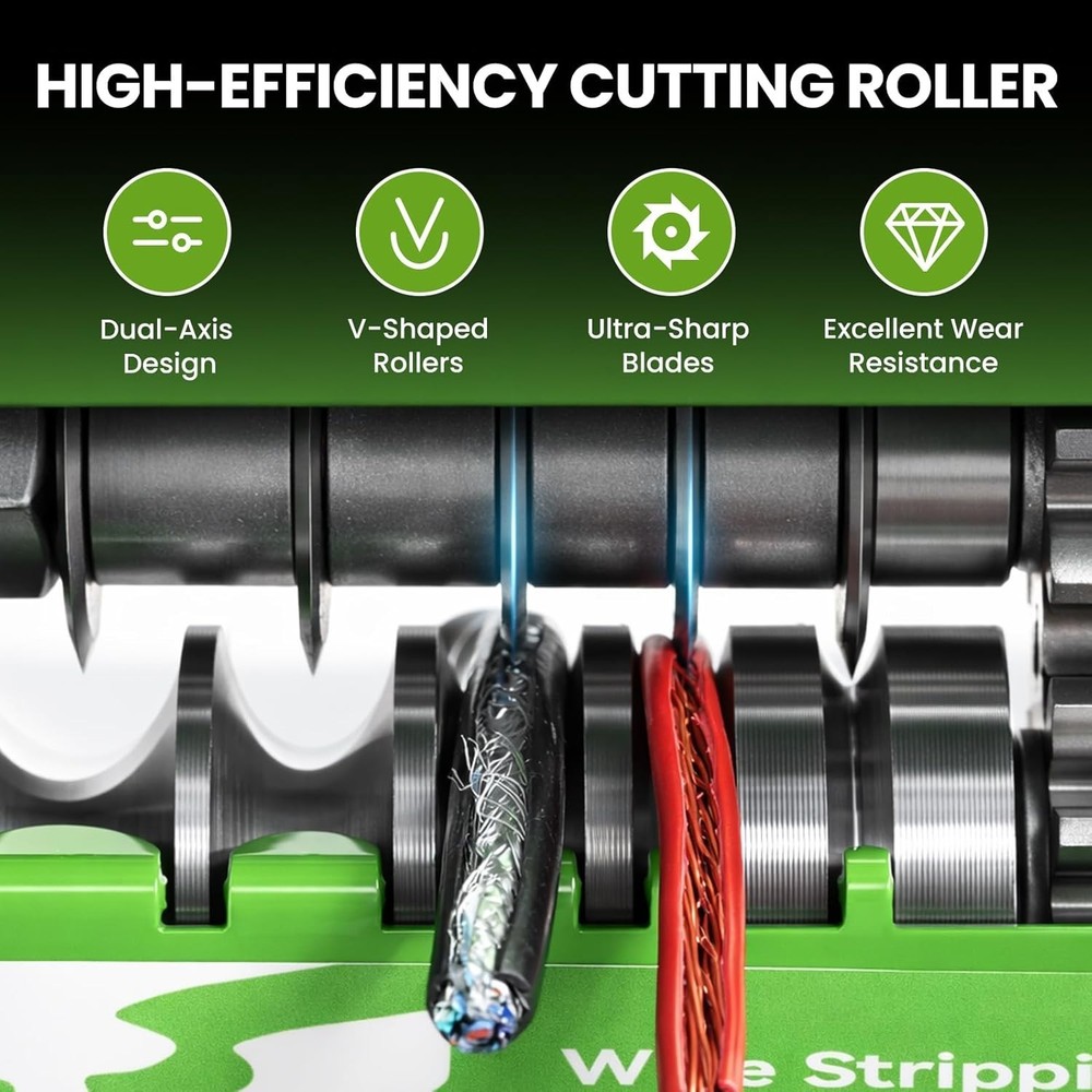 Manual Wire Stripping Machine, Drill Powered Hand Crank Wire Stripper Tool wi...