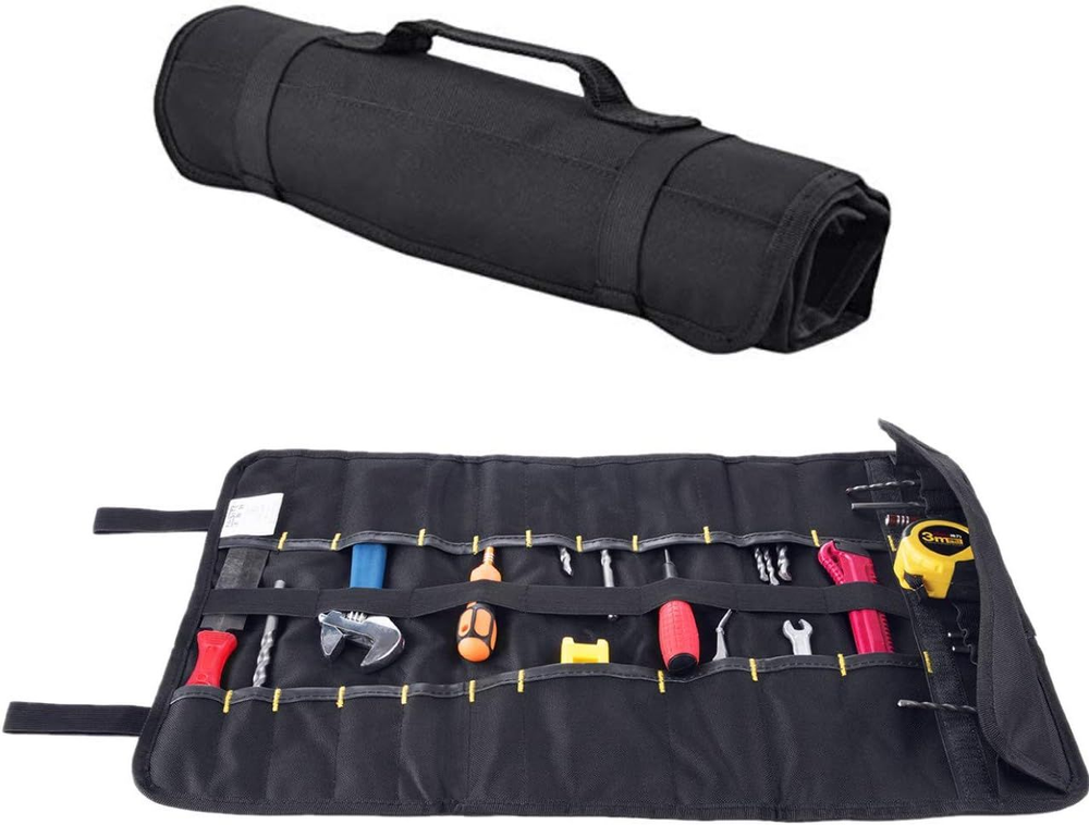 1/2 Pcs Tool Roll Organizer Storage-Wrench Organizer&Tool 1pc black