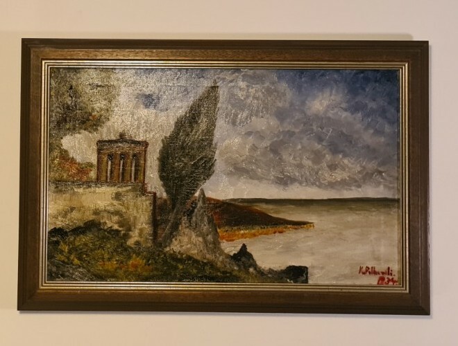 Oil Painting Artwork Landscape Expressionism 1934 Signed