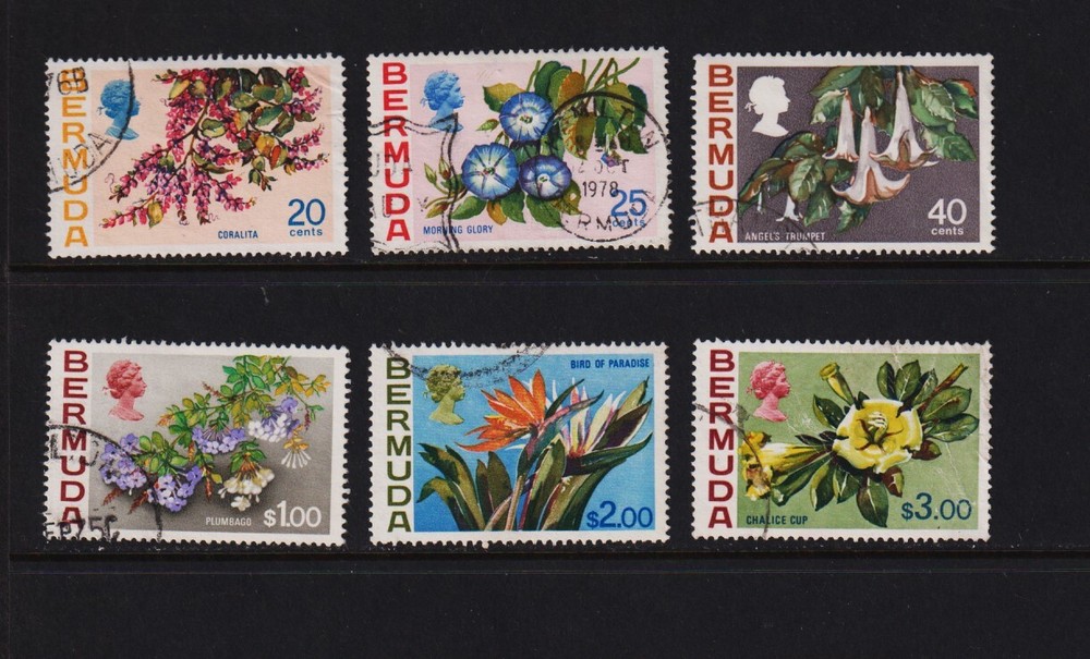Bermuda - #323-28 Additional Flowers definitives, cat. $ 39.00