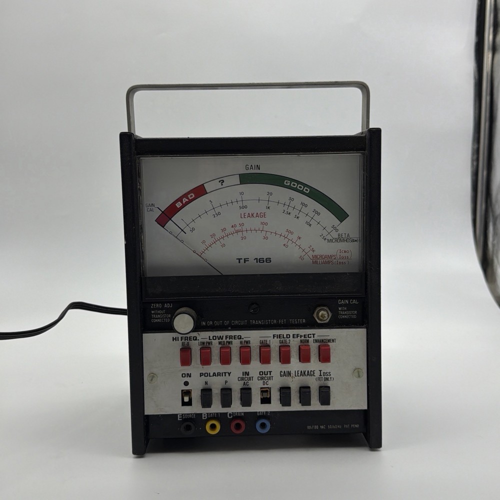 Sencore TF-166 automatic transistor analyzer, untested/vintage Turns On