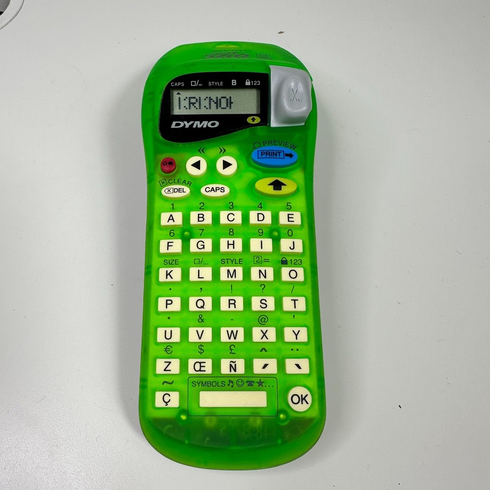 Dymo Letra Tag 2000 Handheld Label Maker Bright Green