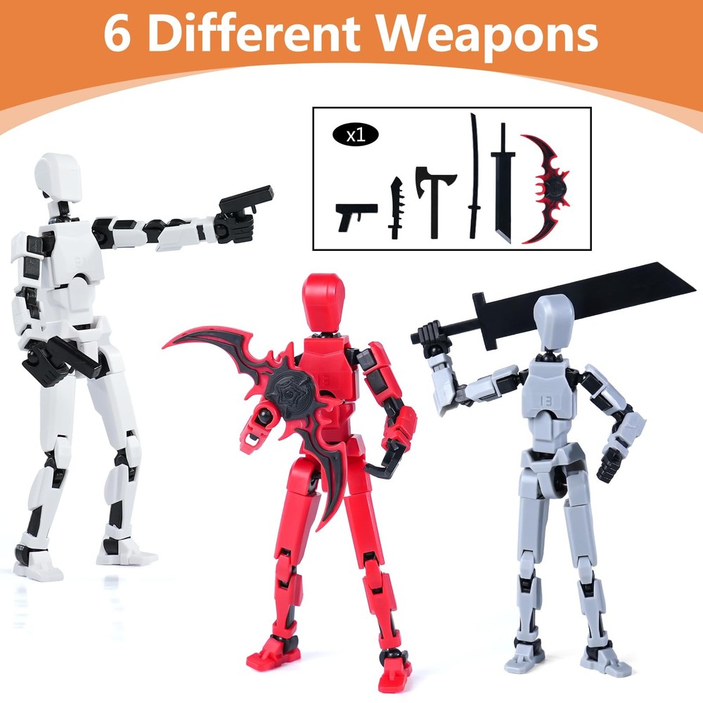 Rolling Art Action Figure Set, Model 13 5.7 inches, Red