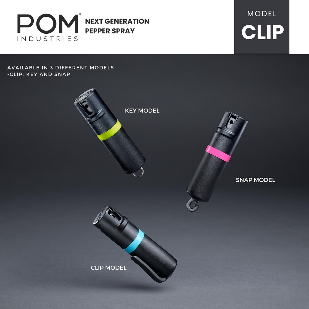 Pepper Spray Combo Pack Clip & Keychain - Maximum Strength OC Spray Self Defe...