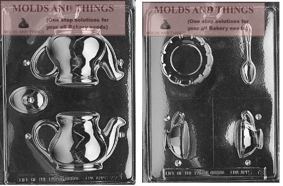 Tea Pot chocolate candy mold, Tea cup Chocolate Candy Mold