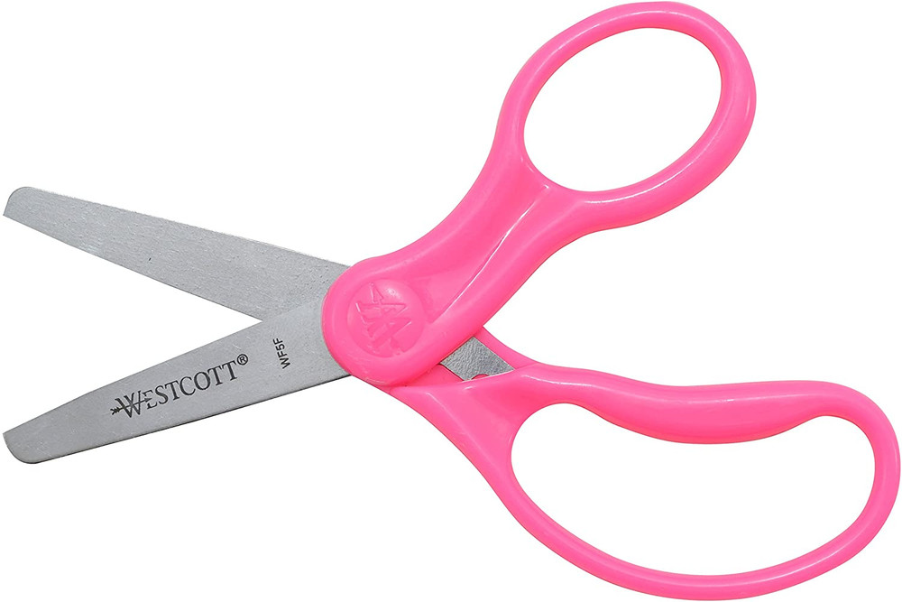 5" Hard Handle Kids Scissors, Blunt, Assorted Colors, 2-Pack