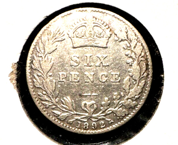Great Britain 1892 six pence KM 759 VF