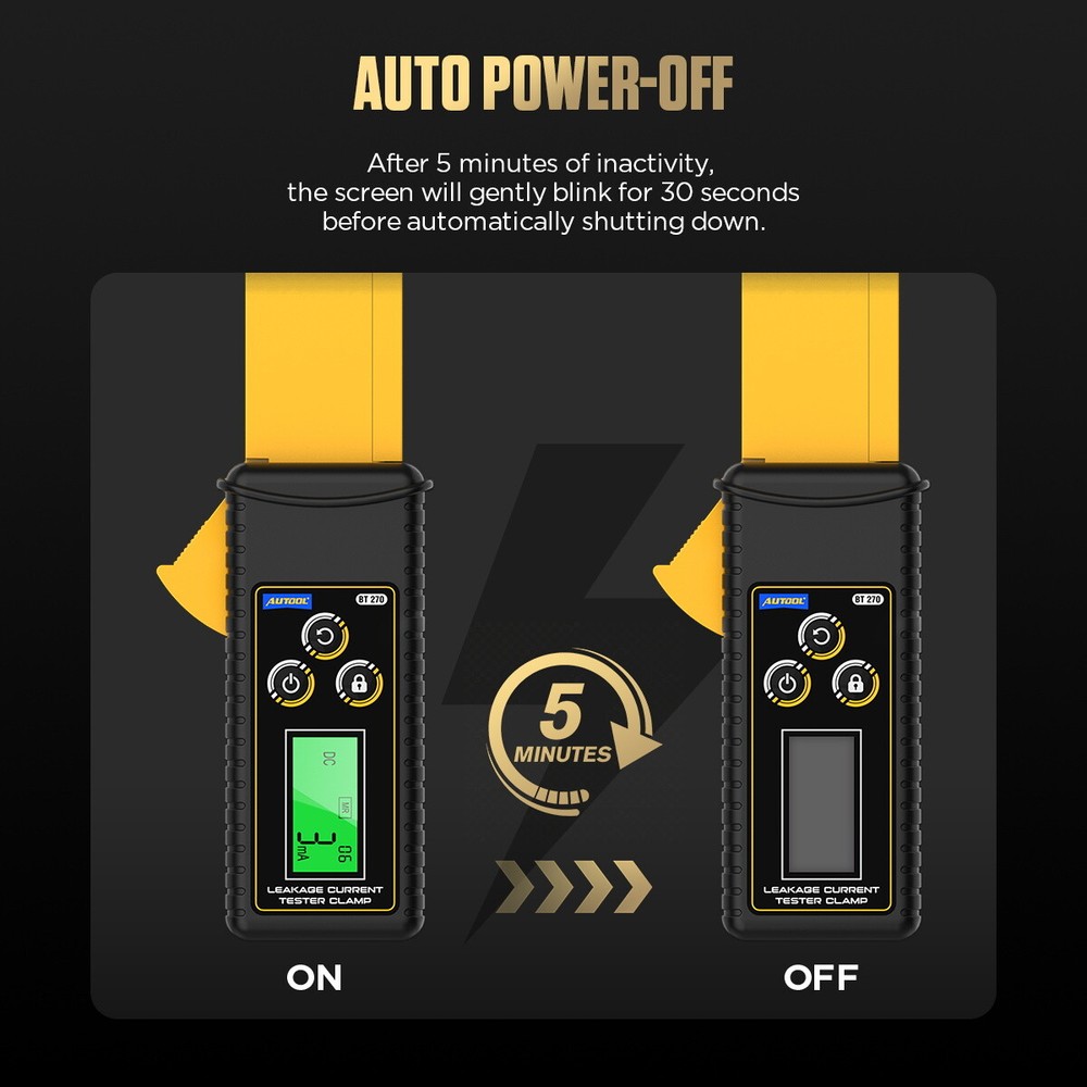 AUTOOL BT270 Handheld Digital Leakage Current Clamp AC DC Low Current Wireless