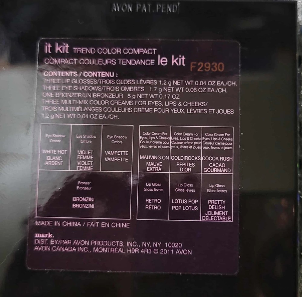 Avon Mark IT KIT Trend Color Compact ~ Bronzer/Shadow/Gloss ~NIB ~ NEXT DAY SHIP