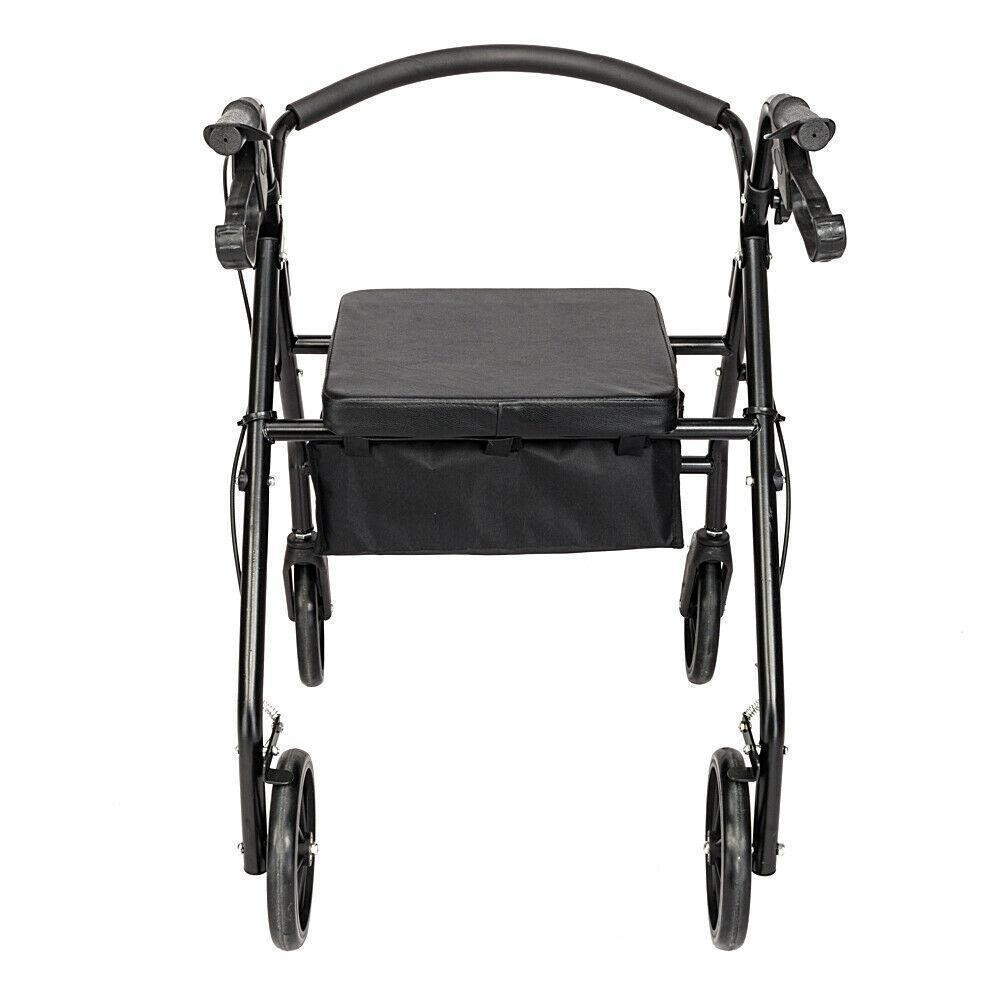 Rolling Walker Rollator - Rolling Walker with Seat - Folding 4 Wheel Walker