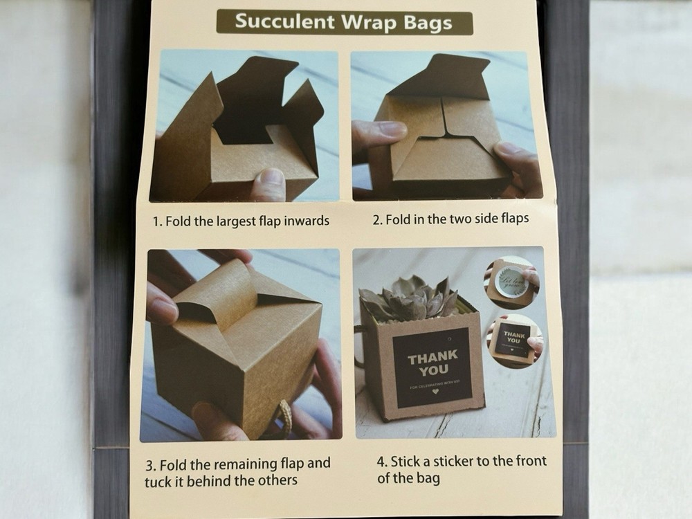 40 Plain Small Cardboard Square Rectangle Gift Bpxes 2.5" with Handle & Stickers