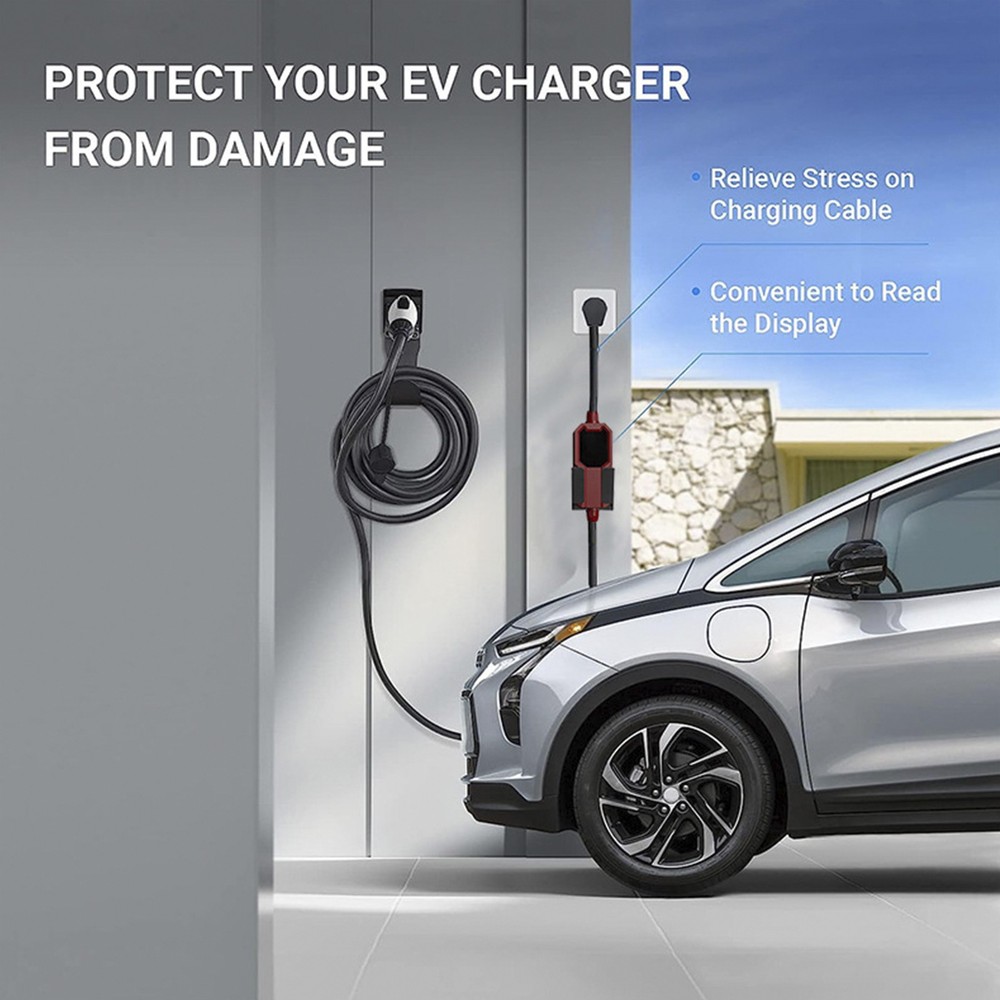 EV Charger Cable Holder EV Charging Cable Hook SAE J1772 Hook + Holder
