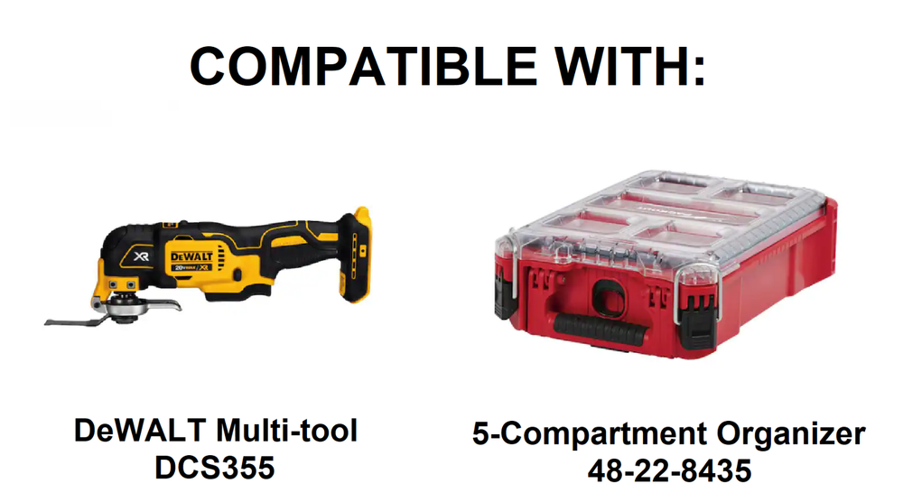 Milwaukee Packout Insert for Dewalt Multi-Tool | Jonah Pope Design (Insert Only)