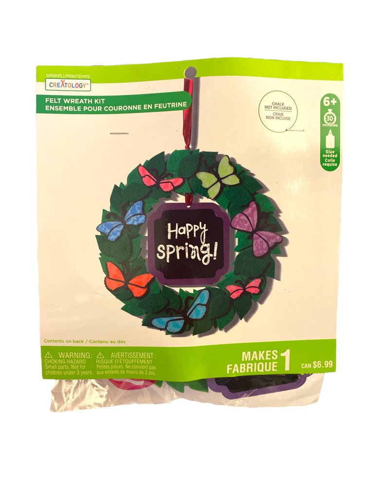Creatology Happy Spring Felt Wreath Kit - DIY Craft Activity for Spring Decor