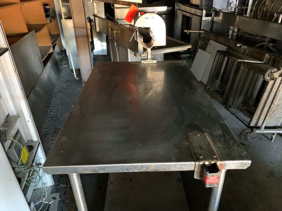 John boos Custom Cutting Table w/ SliceChief Table Mount