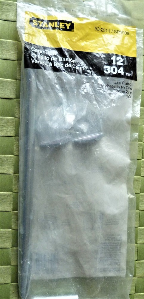 STANLEY 12" CANE BOLT 53-2511 NEW IN PACKAGE