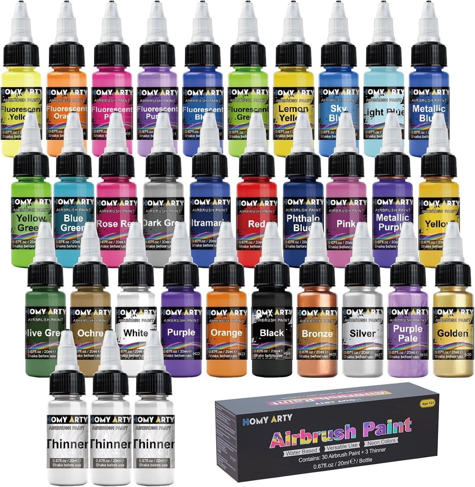Versatile Airbrush Paints for Various Surfaces