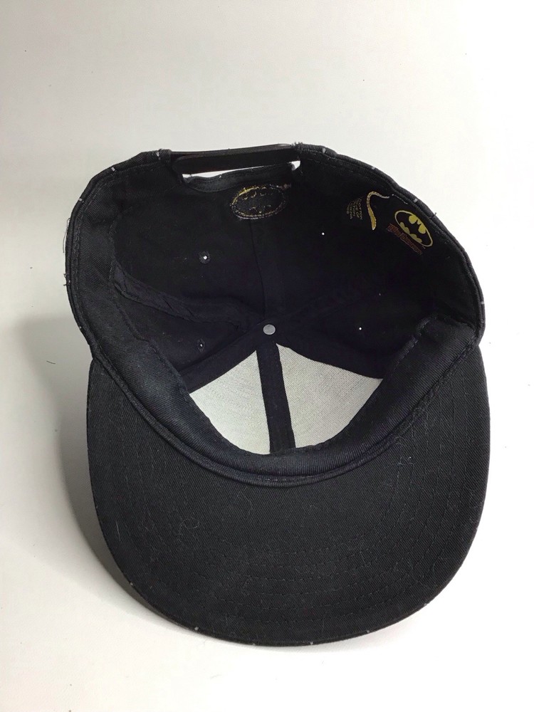 Batman Adult Pinstripe Black DC Comics Hat Adjustable Preowned