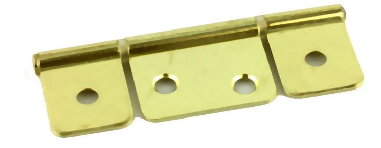 Flag Hinge 3-Leaf Bi-Fold & Shutter Brass Plated - 3-1/2"