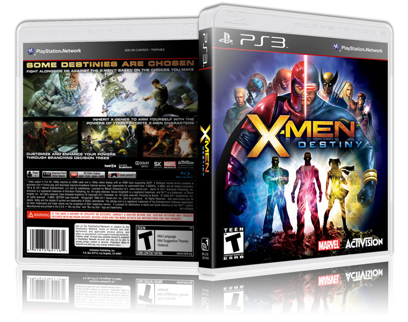 X-Men: Destiny - Replacement PS3 Cover and Case. NO GAME!!