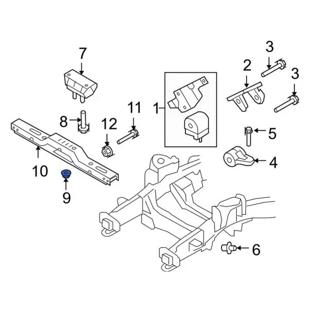 Genuine Ford Support Bar Nut N621945S439