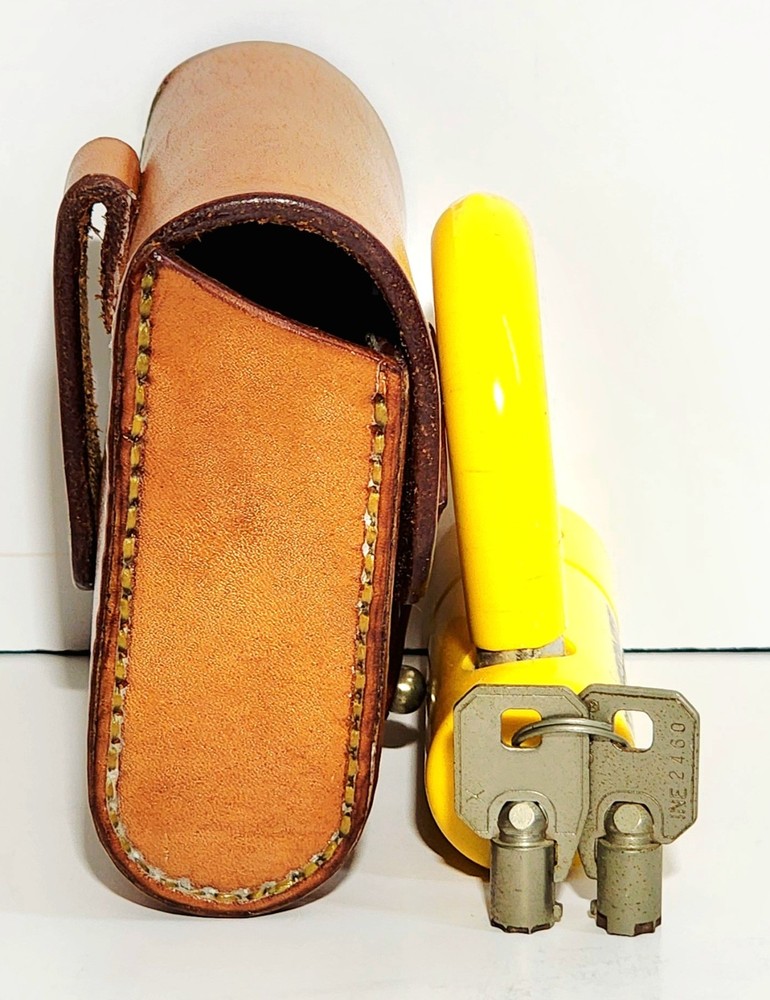 Rare Vintage Set Kryptonite Evolution Series 4 Disc Lock Custom HandTool'd Pouch