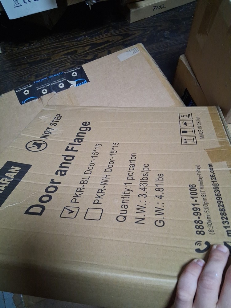 Poukaran 15x15 15" 15 INCH BLACK RV Water Heater Door ONLY for 4/6 Gallon PKR-BL