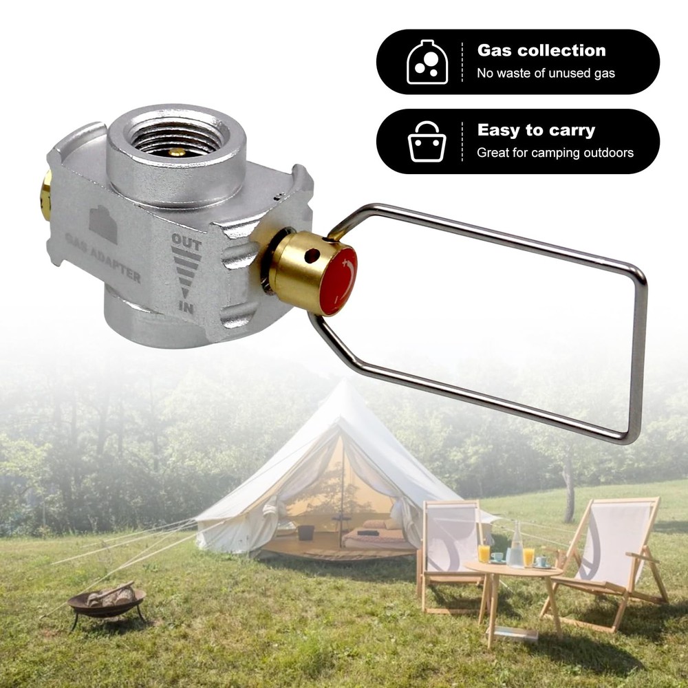 RULLINE Backpacking Fuel Transfer Device Gas Device, silver