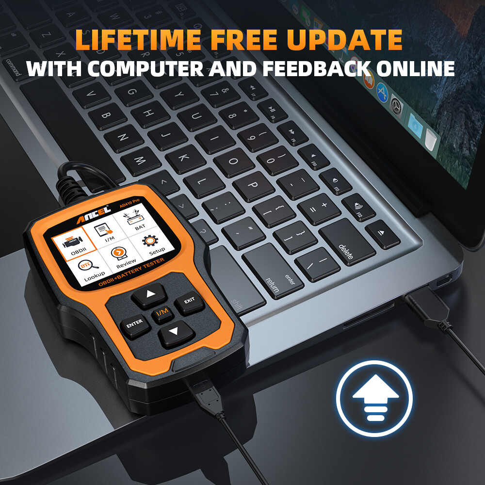 ANCEL AD410 PRO 6V/12V Auto Battery Tester OBD2 Scanner Code Reader Check Engine